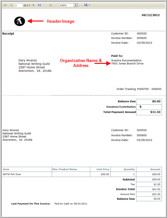 Setting Up Invoice Template Information